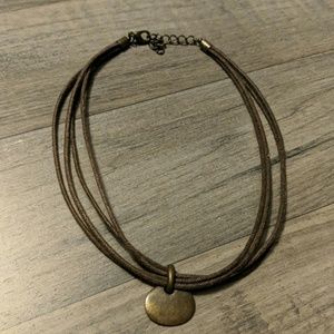 Necklace brown cord